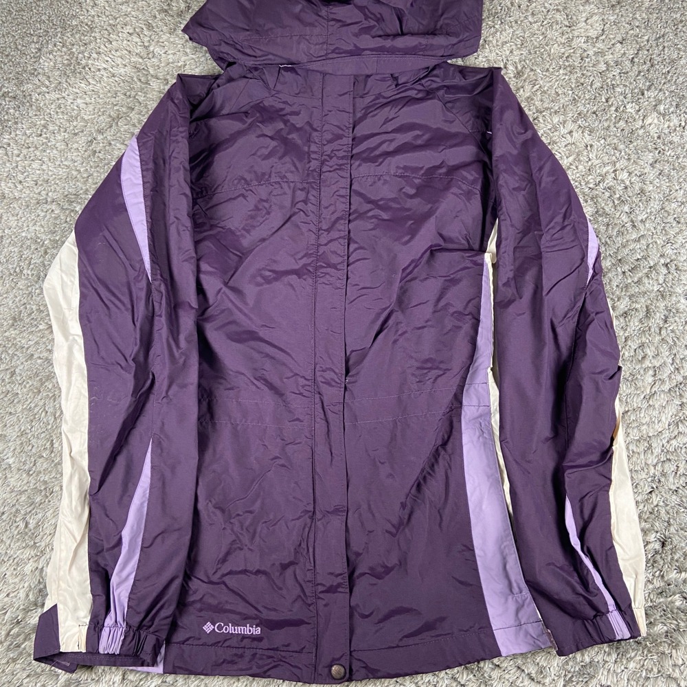 Columbia Interchange Jacket Womens L Purple Waterproof Rain Coat Shell Outdoors